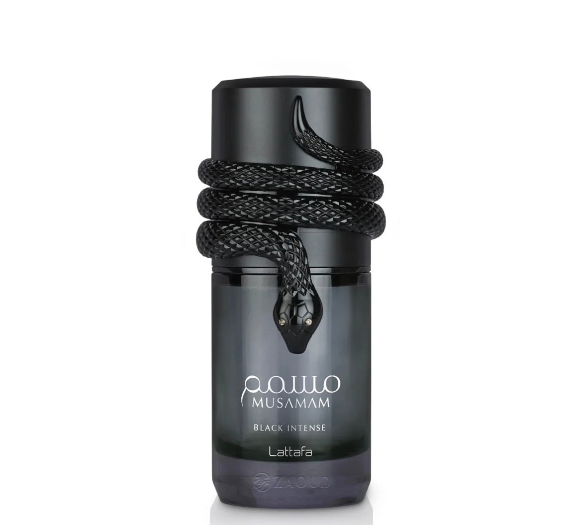 Musamam Black Intense – Lattafa | Perfume Unisex Amaderado Especiado
