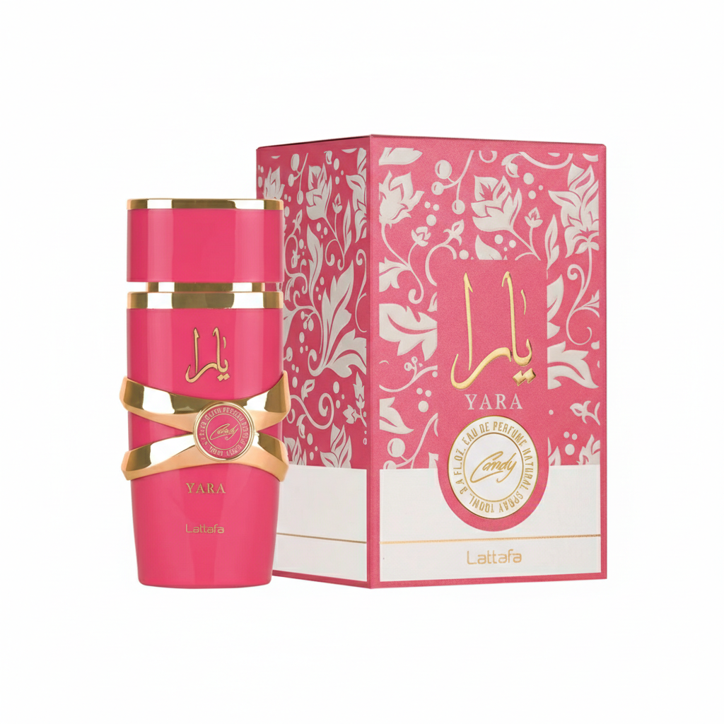 Yara Candy de Lattafa – Perfume Árabe Dulce Gourmand para Mujer